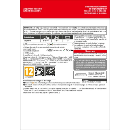 SUPER SMASH BROS ULTIMATE PACK DE COMBATTANT 11 SORA DE KINGDOM HEARTS, CODE DE CONTENU NUMÉRIQUE - The Shop Gamer