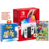 WHITE NINTENDO SWITCH OLED CONSOLE + MARIO PARTY SUPERSTARS PHYSICAL GAME + SUPER MARIO CHILDREN'S HEADPHONES - The Shop Gamer
