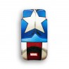 FUNDA RIGIDA PIEL IPHONE 4 DELUXE LEATHER CASE MARVEL CAPITAN AMERICA ARMOR