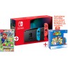 CONSOLA NINTENDO SWITCH NEON + MARIO PARTY SUPERSTARS JUEGO FÍSICO + AURICULARES INFANTILES SUPER MARIO