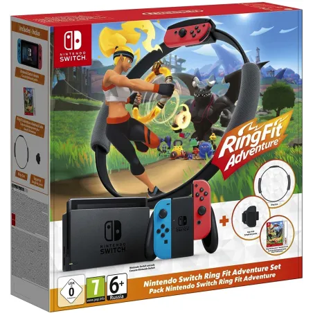 NINTENDO SWITCH NEON COM RINGFIT ADVENTURE CONSOLA COM ACESSÓRIOS E JOGO FÍSICO - The Shop Gamer
