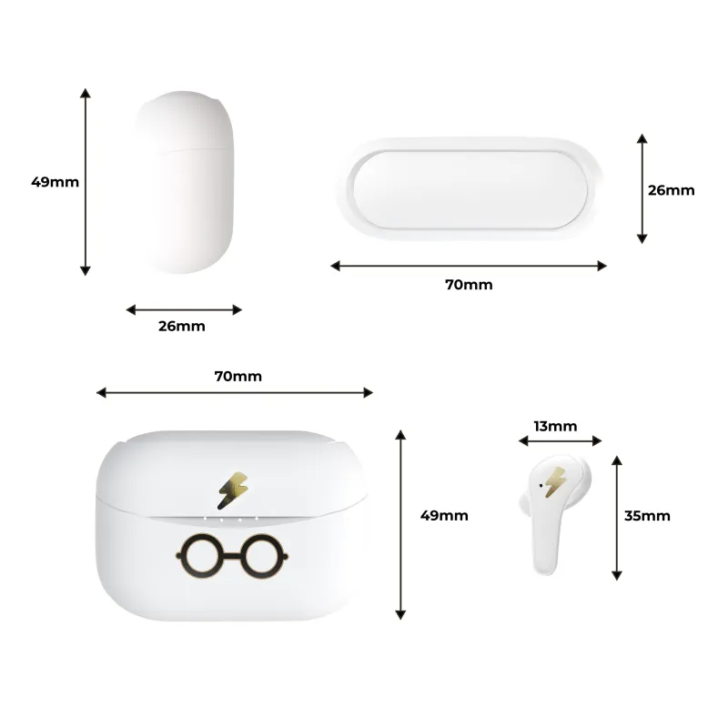HARRY POTTER EARPODS BLUETOOTH V5.0 CON CUSTODIA DI RICARICA DI OTL TECHNOLOGIES - The Shop Gamer