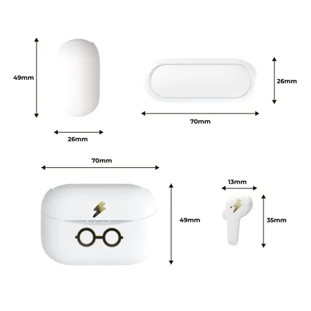 HARRY POTTER EARPODS BLUETOOTH V5.0 COM ESTOJO DE CARREGAMENTO DA OTL TECHNOLOGIES - The Shop Gamer