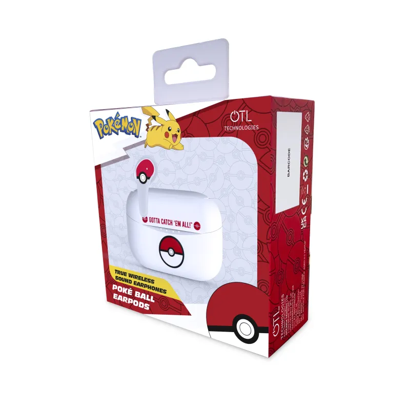 POKÉMON EARPODS BLUETOOTH V5.0 COM CAIXA DE CARGA POKEBALL DA OTL TECHNOLOGIES - The Shop Gamer