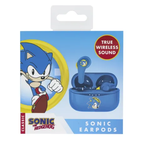 SEGA CLASSIC SONIC THE HEDGEHOG, AURICULARES BLUETOOTH V5.0 COM ESTOJO DE CARREGAMENTO - The Shop Gamer