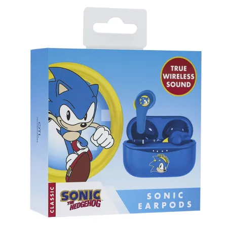 SEGA CLASSIC SONIC THE HEDGEHOG, AURICULARES BLUETOOTH V5.0 COM ESTOJO DE CARREGAMENTO - The Shop Gamer