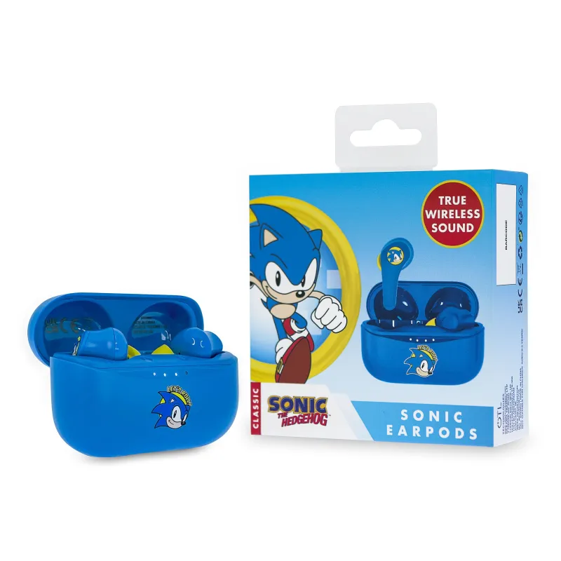 SEGA CLASSIC SONIC THE HEDGEHOG, AURICULARES BLUETOOTH V5.0 COM ESTOJO DE CARREGAMENTO - The Shop Gamer