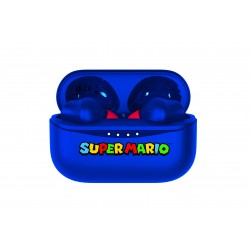 SUPER MARIO EARPODS BLUETOOTH V5.0 CON CAJA DE CARGA AZUL DE OTL TECHNOLOGIES