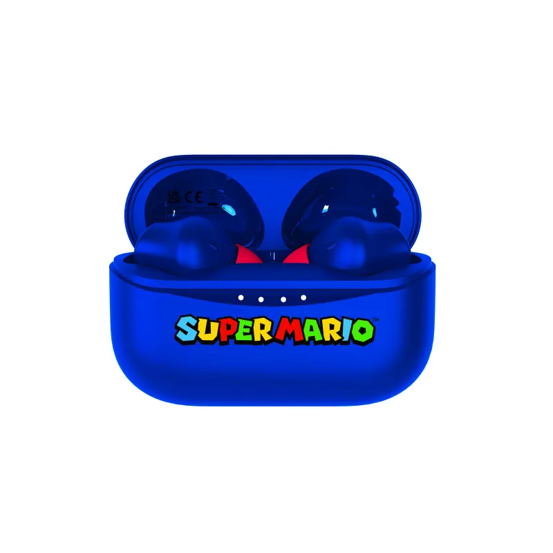 SUPER MARIO EARPODS BLUETOOTH V5.0 CON CUSTODIA DI RICARICA BLU DI OTL TECHNOLOGIES - The Shop Gamer