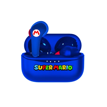 SUPER MARIO EARPODS BLUETOOTH V5.0 WITH BLUE CHARGING CASE BY OTL TECHNOLOGIES - The Shop Gamer