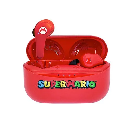 SUPER MARIO EARPODS BLUETOOTH V5.0 COM ESTOJO DE CARREGAMENTO VERMELHO DA OTL TECHNOLOGIES - The Shop Gamer