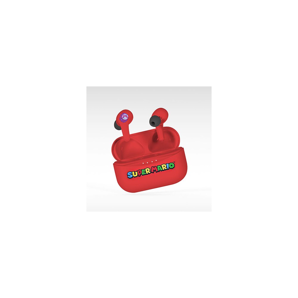 SUPER MARIO EARPODS BLUETOOTH V5.0 CON CAJA DE CARGA ROJA DE OTL TECHNOLOGIES
