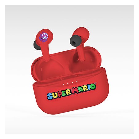 SUPER MARIO EARPODS BLUETOOTH V5.0 CON CAJA DE CARGA ROJA DE OTL TECHNOLOGIES
