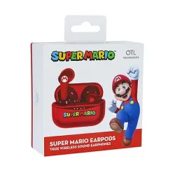 SUPER MARIO EARPODS BLUETOOTH V5.0 COM ESTOJO DE CARREGAMENTO VERMELHO DA OTL TECHNOLOGIES - The Shop Gamer