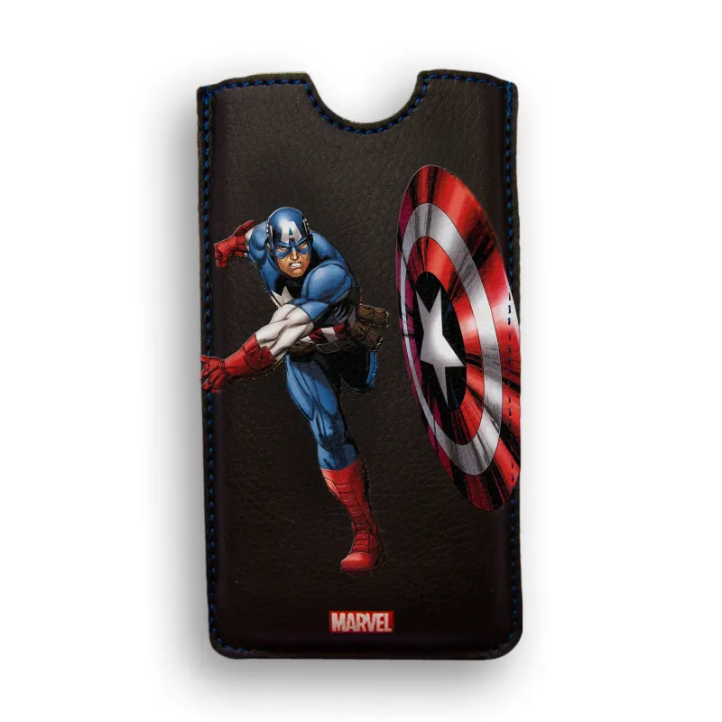 CUSTODIA DELUXE IN PELLE PER IPHONE 5, MARVEL CAPTAIN AMERICA HEROES - The Shop Gamer