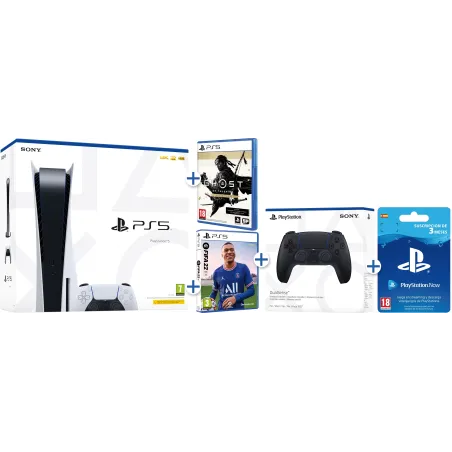 PS5 NEW CHASSIS + FIFA 22 + GHOST OF TSUSHIMA DIRECTOR'S CUT + 2ND DUALSENSE CONTROLLER + 3 MONTHS PLAYSTATION NOW PLAYSTATION 5