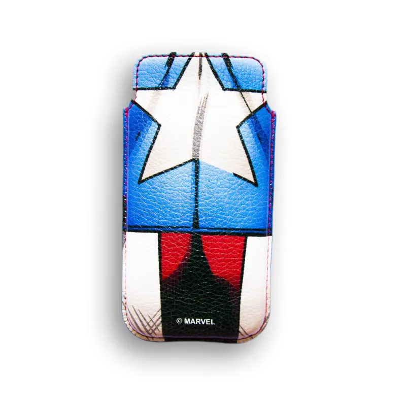CAPA RÍGIDA DE COURO PARA IPHONE 5, MARVEL CAPITAN AMERICA ARMOR - The Shop Gamer