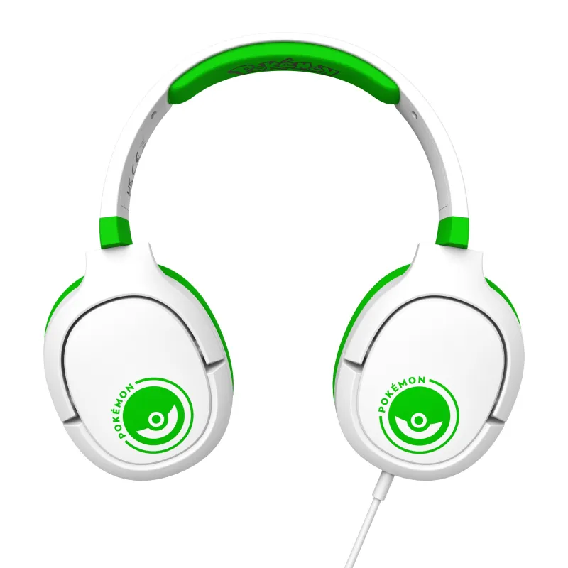 AURICULARES GAMING PRO G1 POKEMON VERDE Y BLANCO CON MICRÓFONO EXTRAIBLE Y CABLE