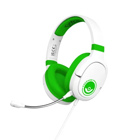 CASQUE GAMING PRO G1 POKEMON VERT ET BLANC AVEC MICROPHONE AMOVIBLE ET CÂBLE - The Shop Gamer