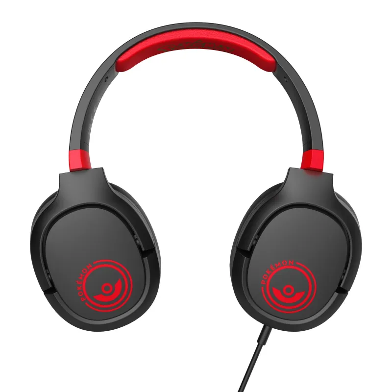 PRO G1 GAMING HEADPHONES POKEMON ROJO Y NEGRO WITH DETACHABLE MICROPHONE AND CABLE - The Shop Gamer