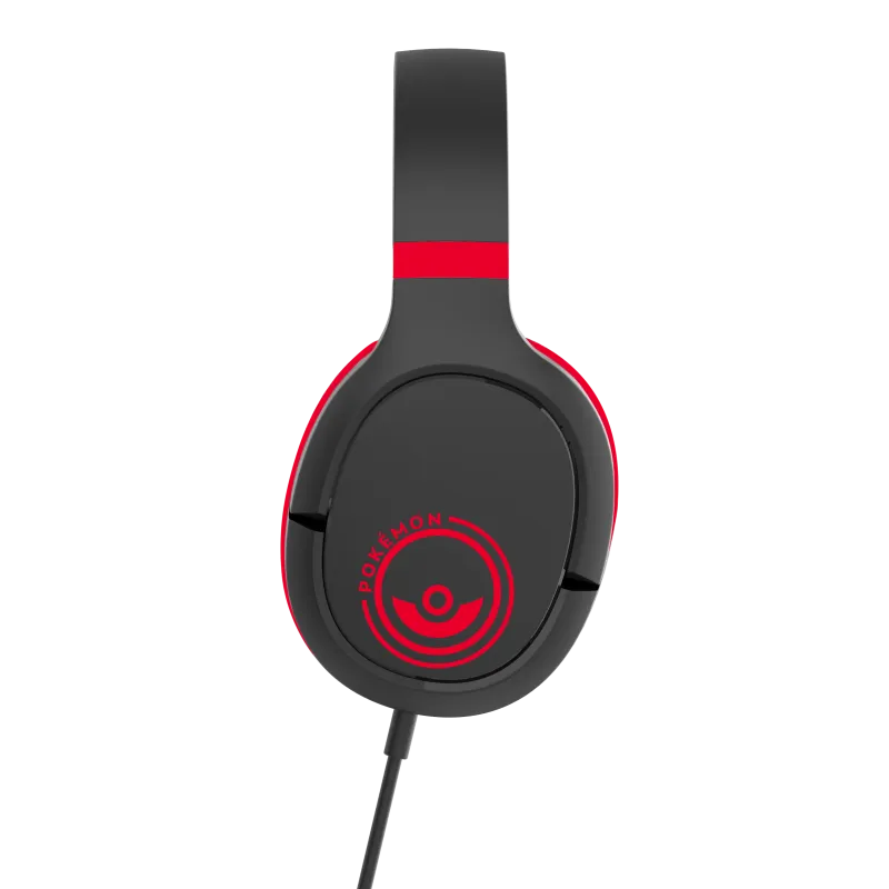 PRO G1 GAMING HEADPHONES POKEMON ROJO Y NEGRO WITH DETACHABLE MICROPHONE AND CABLE - The Shop Gamer