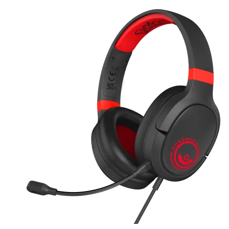 PRO G1 GAMING HEADPHONES POKEMON ROJO Y NEGRO WITH DETACHABLE MICROPHONE AND CABLE - The Shop Gamer
