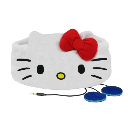 AUSCULTADORES INFANTIS PLANOS COM BANDA AJUSTÁVEL LAVÁVEL HELLO KITTY AUDIO BAND - The Shop Gamer