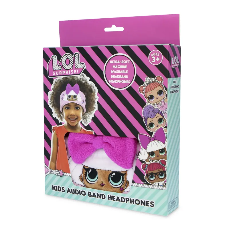 CASQUE AUDIO ENFANT PLAT À BANDE AJUSTABLE ET LAVABLE L.O.L. SURPRISE! KIDS AUDIO BAND - The Shop Gamer