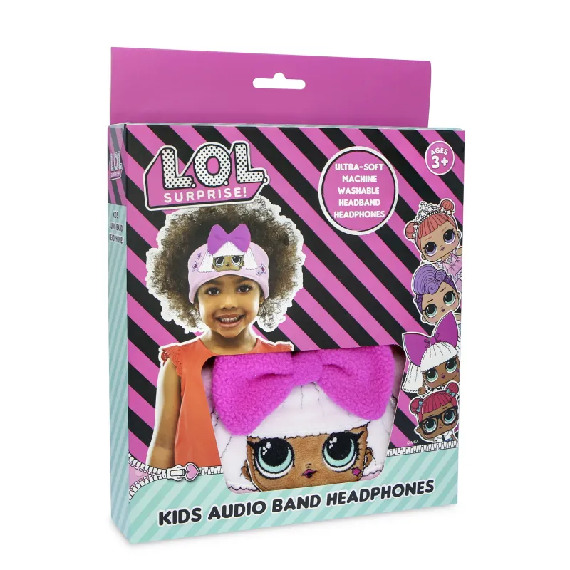 AUSCULTADORES INFANTIS PLANOS COM FAIXA AJUSTÁVEL LAVÁVEL L.O.L. SURPRISE! KIDS AUDIO BAND - The Shop Gamer