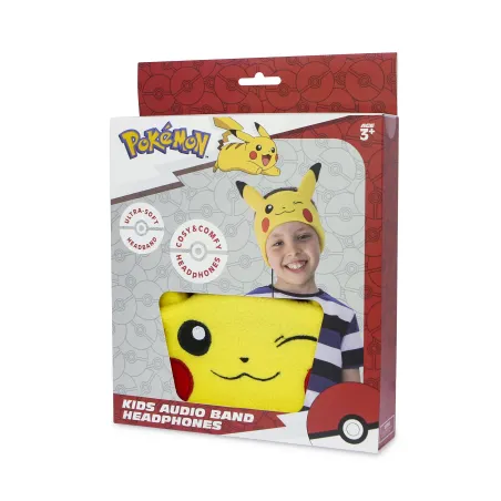 CUFFIE PIATTE PER BAMBINI CON FASCIA REGOLABILE E LAVABILE PIKACHU KIDS AUDIO BAND - The Shop Gamer