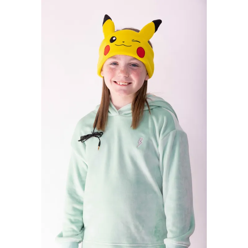 AUSCULTADORES INFANTIS PLANOS COM BANDA AJUSTÁVEL LABABLEPIKACHU KIDS AUDIO BAND - The Shop Gamer