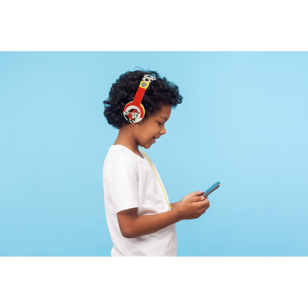 AURICULARES INFANTILES PATRULLA CANINA ROJOS PEQUEÑO TAMAÑO LIMITADOS EN VOLUMEN