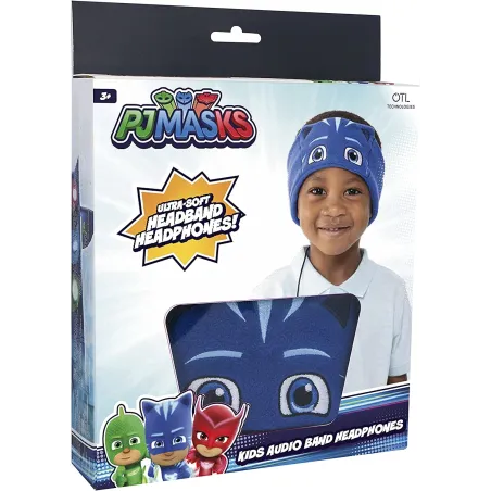 FLAT CHILDREN'S HEADPHONES WITH ADJUSTABLE WASHABLE HEADBAND, PJMASKS CATBOY - The Shop Gamer