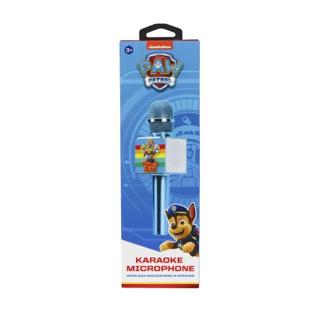 BLAUWE DRAADLOZE KARAOKEMICROFOON MET LUIDSPREKER PAW PATROL BLUE - The Shop Gamer