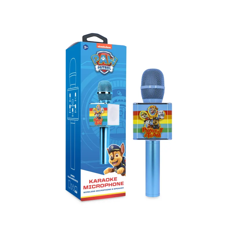 PAW PATROL BLUE WIRELESS KARAOKE MICROPHONE WITH SPEAKER - The Shop Gamer