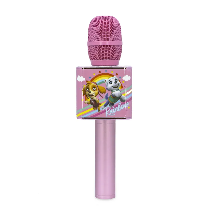 MICRÓFONO KARAOKE PATRULLA CANINA ROSA INALÁMBRICO CON ALTAVOZ PAW PATROL PINK