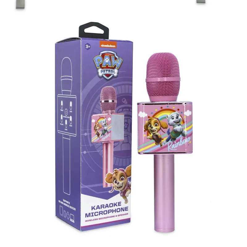 MICRO KARAOKÉ PATRULLA CANINA ROSE SANS FIL AVEC HAUT-PARLEUR PAW PATROL PINK - The Shop Gamer