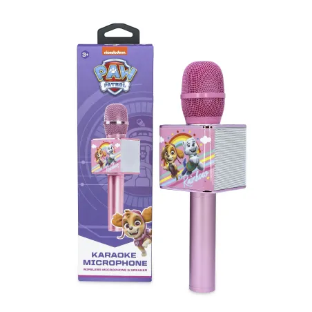MICROFONE KARAOKE PATRULLA CANINA ROSA SEM FIOS COM ALTIFALANTE PAW PATROL PINK - The Shop Gamer
