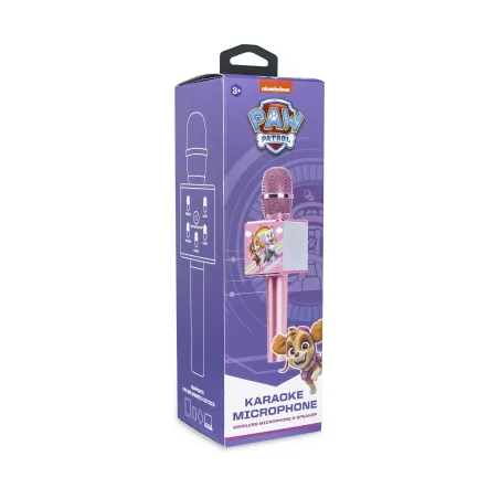 ROZE DRAADLOZE KARAOKEMICROFOON MET LUIDSPREKER PAW PATROL PINK - The Shop Gamer