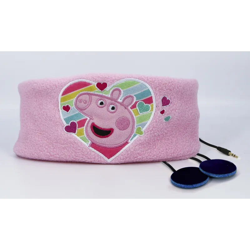 CUFFIE PIATTE PER BAMBINI CON FASCIA REGOLABILE E LAVABILE PEPPA PIG ARCOBALENO - The Shop Gamer
