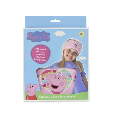AURICULARES INFANTIS PLANOS COM BANDA AJUSTÁVEL LAVÁVEL PEPPA PIG ARCO-ÍRIS - The Shop Gamer