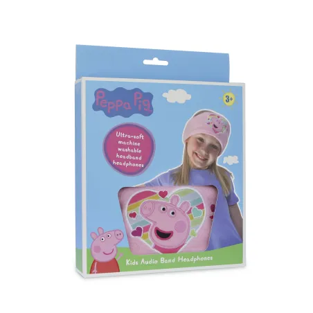 AURICULARES INFANTIS PLANOS COM BANDA AJUSTÁVEL LAVÁVEL PEPPA PIG ARCO-ÍRIS - The Shop Gamer