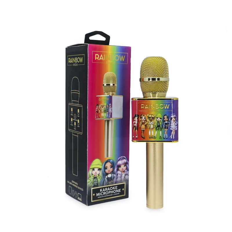 MICROFONO KARAOKE RAINBOW HIGH SENZA FILI CON ALTOPARLANTE - The Shop Gamer