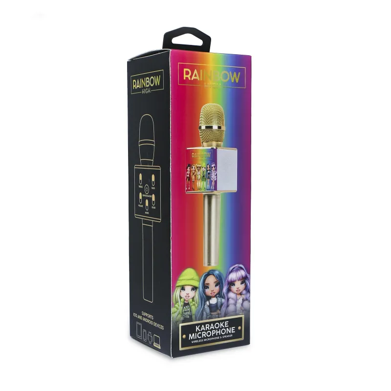 MICROFONO KARAOKE RAINBOW HIGH SENZA FILI CON ALTOPARLANTE - The Shop Gamer