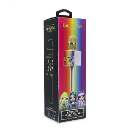 MICROFONE DE KARAOKE RAINBOW HIGH SEM FIOS COM ALTIFALANTE - The Shop Gamer