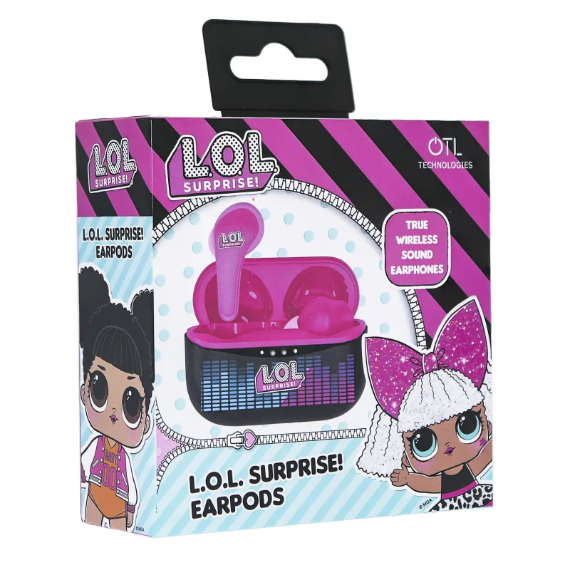 L.O.L. SURPRISE! EARPODS BLUETOOTH V5.0 Y CAJA DE CARGA AURICULARES INALÁMBRICOS
