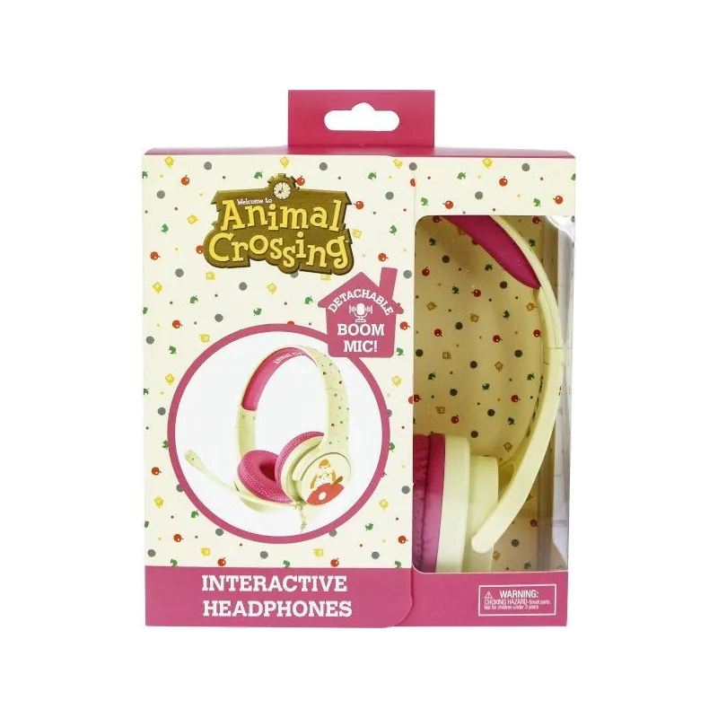 ANIMAL CROSSING KINDERKOPTELEFOON MET MICROFOON, KLEIN FORMAAT, VOLUMEBEGRENZING - The Shop Gamer