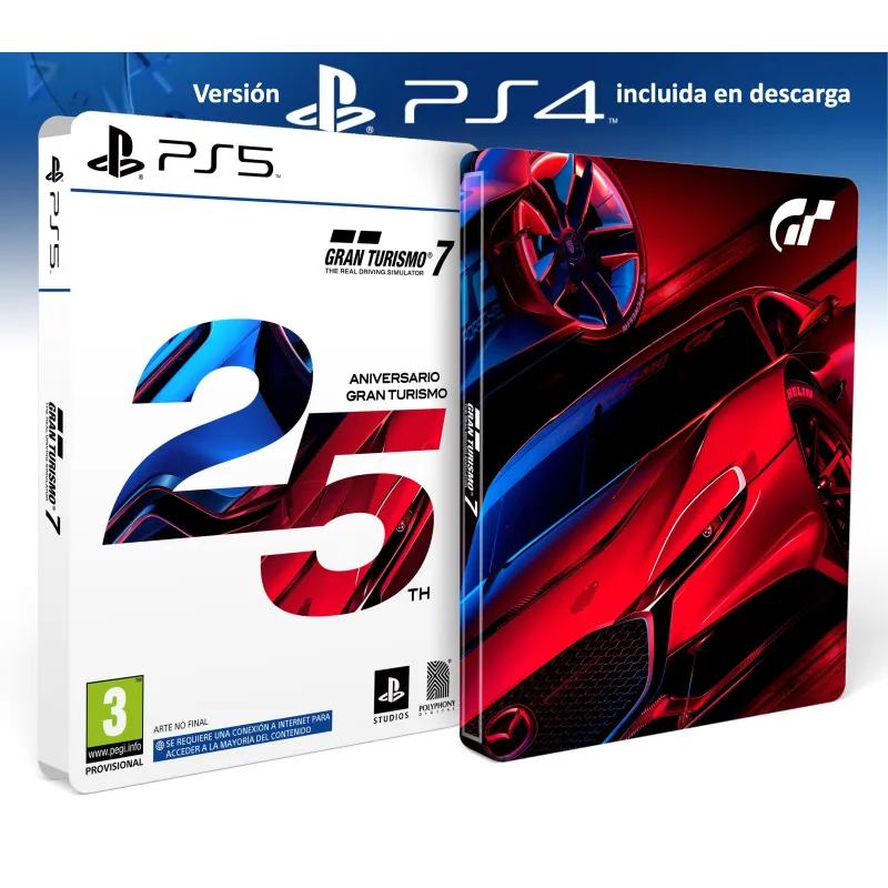 GRAN TURISMO 7 25. JUBILÄUMSEDITION, PHYSISCH FÜR PS5 UND DOWNLOAD FÜR PS4 - The Shop Gamer