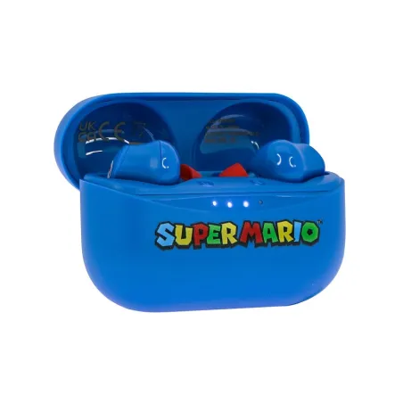SUPER MARIO EARPODS BLUETOOTH V5.0 WITH BLUE CHARGING CASE BY OTL TECHNOLOGIES - The Shop Gamer