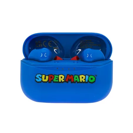 SUPER MARIO EARPODS BLUETOOTH V5.0 WITH BLUE CHARGING CASE BY OTL TECHNOLOGIES - The Shop Gamer